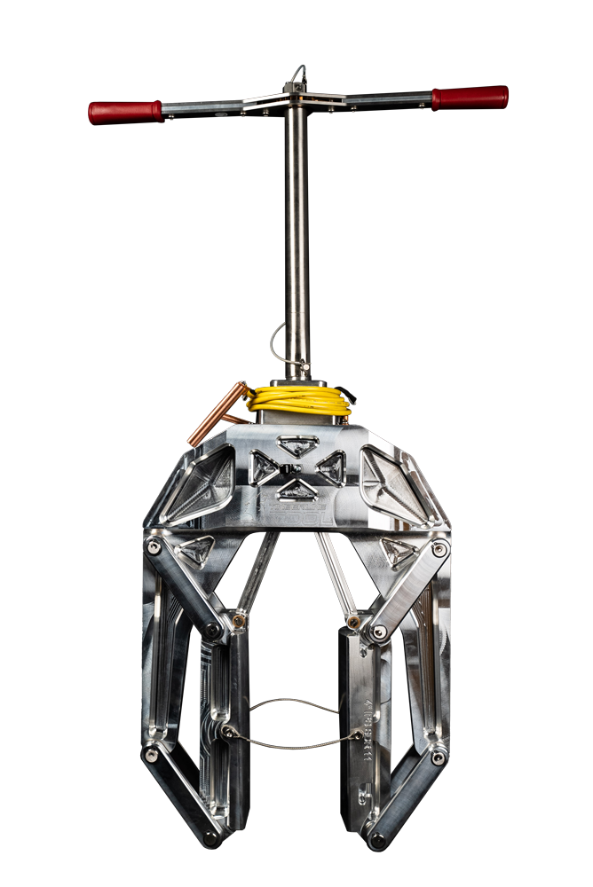 Timberline Tool TR650 su solución de compresión a distancia de arriba abajo para tubos de PE de 90 mm-180 mm.